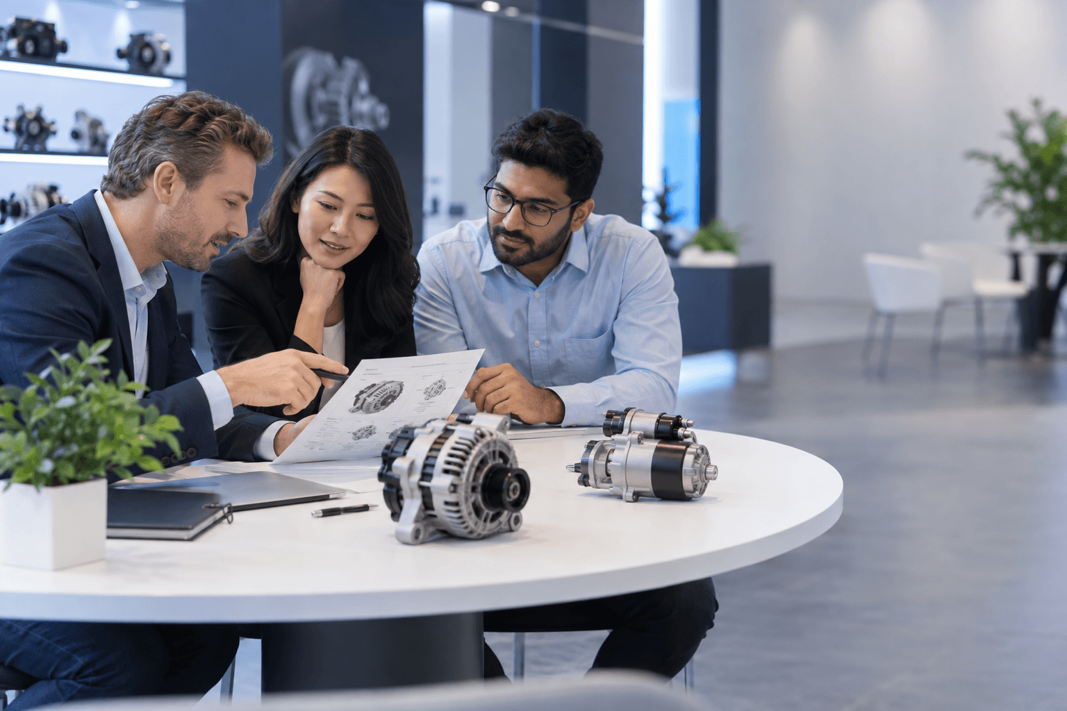 Illustrative sourcing discussion around automotive electrical parts