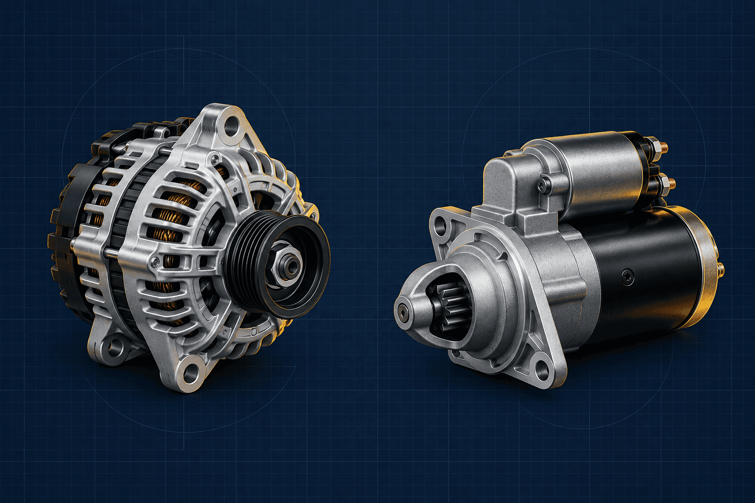 Alternador y motor de arranque para automoción